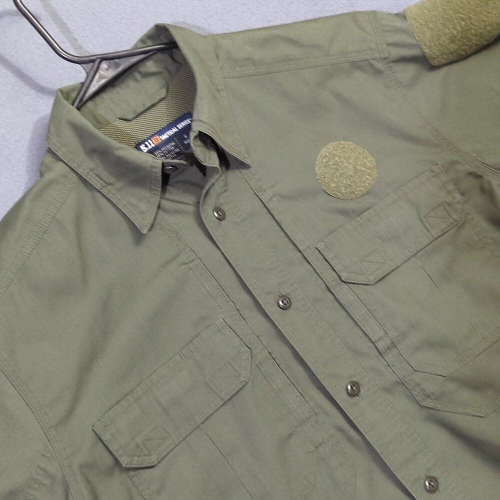 5.11 Tactical Shirt Men's S Green Taclite Pro Long Sleeve Button Down